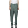 STELLA MCCARTNEY STELLA MCCARTNEY GREEN WOOL TYE TROUSERS