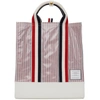 THOM BROWNE THOM BROWNE MULTICOLOR STRIPED TOTE