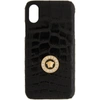 VERSACE BLACK MEDUSA CROC IPHONE X CSS CASE