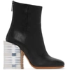 MM6 MAISON MARGIELA BLACK CAN HEEL BOOTS