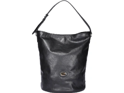 Gucci Leather Hobo Shoulder Bag In Black