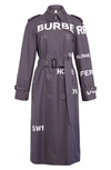 BURBERRY WHARFBRIDGE HORSEFERRY PRINT COTTON GABARDINE TRENCH COAT,8029926