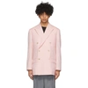 GIVENCHY PINK DOUBLE-BREASTED OVERSIZED BLAZER