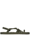 NOMADIC STATE OF MIND GREEN TOE JOE ROPE SANDALS