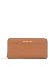 Michael Michael Kors All-around Zip Wallet In Brown