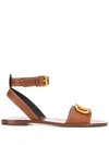 VALENTINO GARAVANI VLOGO FLAT SANDALS