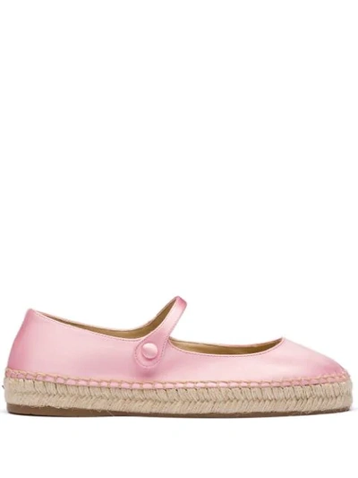 Prada Ballerina-style Espadrilles In Pink