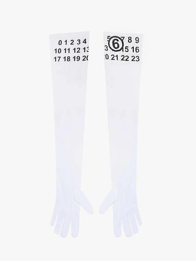 Mm6 Maison Margiela 长手套 In White