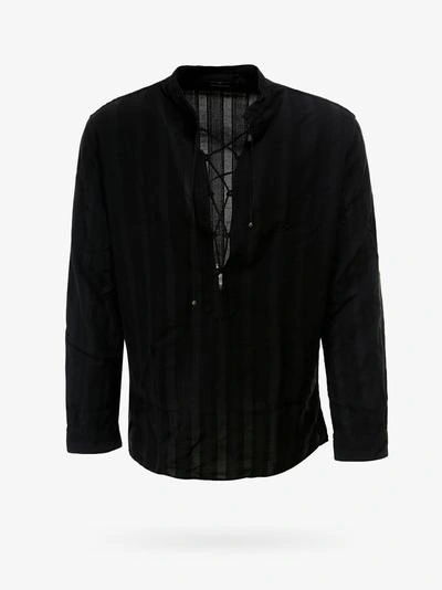 Costumein Drawstring Shirt In Black