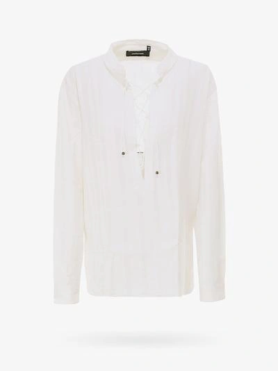 Costumein Lace-up Long Sleeved Shirt In Neutrals