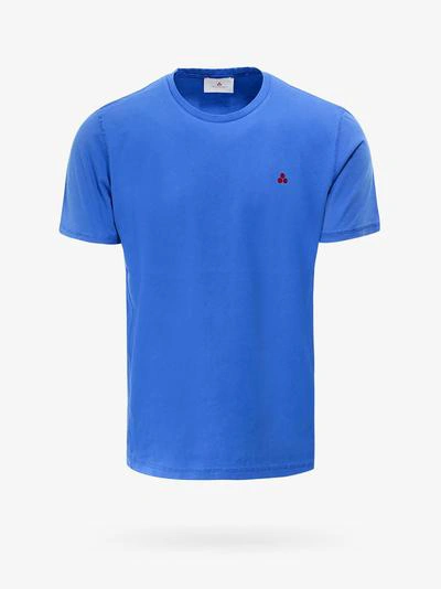 Peuterey Crew Neck Cotton T-shirt In Blue