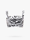 Dolce & Gabbana Cropped Zebra-print Cotton-blend Top In Black