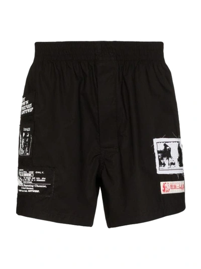 Raf Simons Patches Boxer Shorts In Black