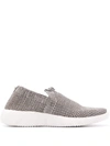 Kurt Geiger Lorna Metallic Slip-on Sneakers In Grey