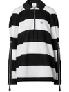 BURBERRY OVERSIZED STRIPED RUGBY SHIRT