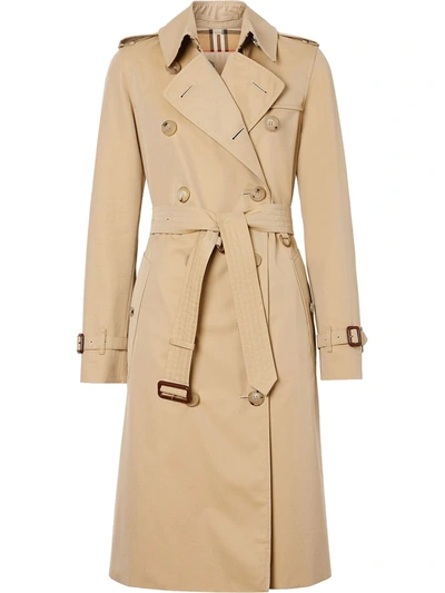 BURBERRY KENSIGNTON HERITAGE DOUBLE-BREASTED TRENCH COAT