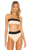 Lpa Foster Bikini Top In Nude & Black
