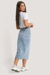 LEVI'S LEVI'S BUTTON FRONT MIDI SKIRT - BLUE