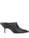 Pierre Hardy Leather Gala Mules 70 In Black