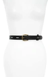 Madewell Medium Perfect Leather Belt In True Black