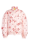 MONCLER GENIUS X 4 SIMONE ROCHA FLORAL EMBELLISHED DOWN BOMBER JACKET,F109W1A50600C0539