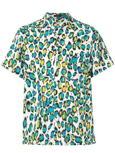 R13 Acid Leopard-print Short Sleeved Shirt In Multicolour