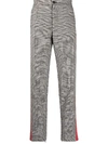 Adidas By 424 Houndstooth Straight-fit Trousers In White