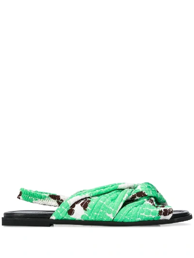 Christian Wijnants Avia Slingback Sandals In Green
