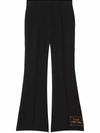 GUCCI GUCCI WOMEN'S BLACK SILK PANTS,621941ZAD881000 42