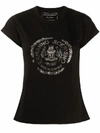 Ermanno Scervino Embellished Logo T-shirt In Black