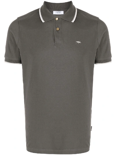 Seventy Contrasting-collar Polo Shirt In Grey