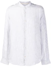 Seventy Turn Up Cuff Striped Shirt In Grey