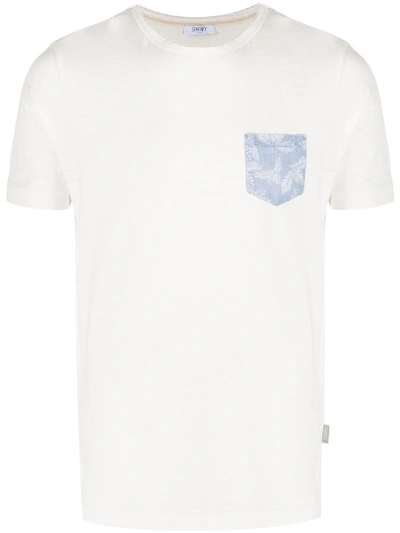 Seventy Contrast-pocket T-shirt In White