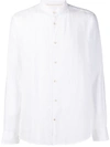 Seventy Long Sleeve Mandarin Collar Shirt In White