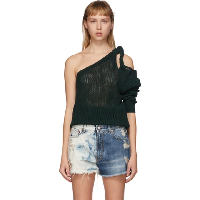 Givenchy Perforated One-shoulder Top In Black