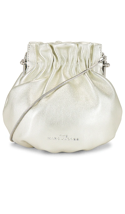 The Marc Jacobs The Soiree Metallic Leather Bucket Bag In Silver