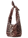 Ganni Padded Tech Fabric Tote Bag In Leopard