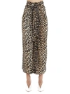 GANNI GANNI LEOPARD PRINT TIE FRONT SKIRT