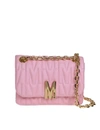 MOSCHINO Moschino M Quilted Crossbody Bag In Pink Quilted Leather