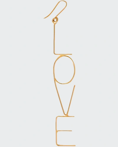 Atelier Paulin 18k Big Love Drop Earring, Single In Gold