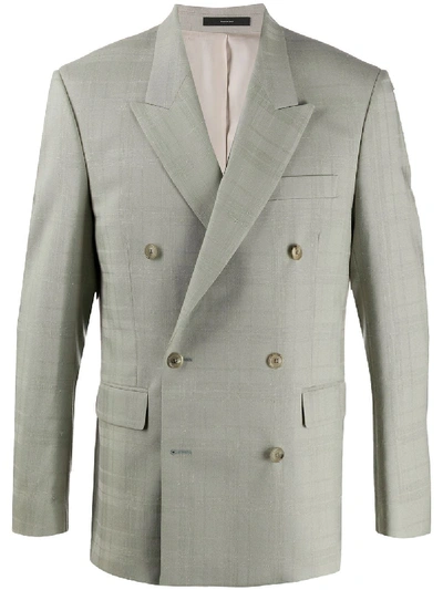 Paul Smith Fitted Double-breasted Blazer In Green