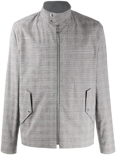 Ps By Paul Smith Plaid Print Jacket In Grey