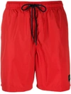 Paul & Shark Logo Patch Swim Suit In Red