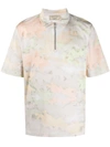 MAISON KITSUNÉ FADED CAMOUFLAGE PRINT POLO SHIRT