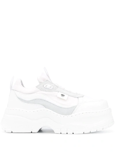 Chiara Ferragni Army 60mm Platform Low-top Sneakers In White