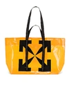Off-white Arrows Print Commercial Tote In Yellow & Orange