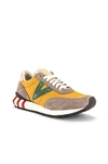 Visvim Attica Suede-trimmed Nylon Sneakers In Yellow