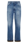 FENDI FF TURNUP STRAIGHT LEG JEANS,FLP237-AAHO