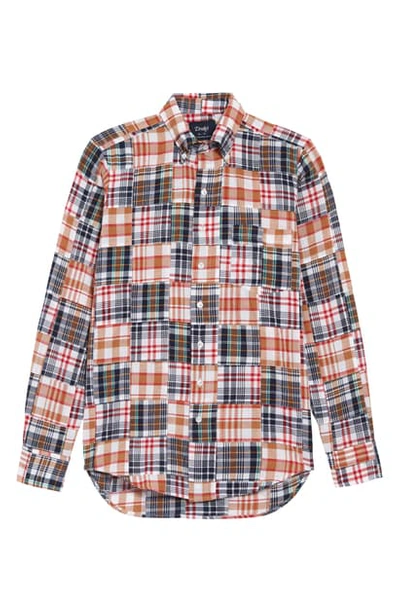 Drake's Patchwork Madras Cotton Button-down Shirt In Multi | ModeSens