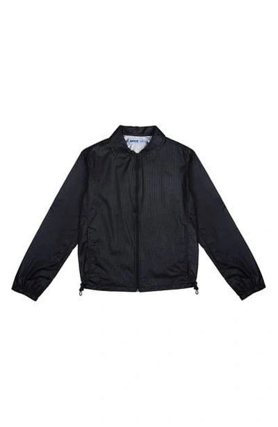 Affix Technical Nylon Coach's Jacket In Black